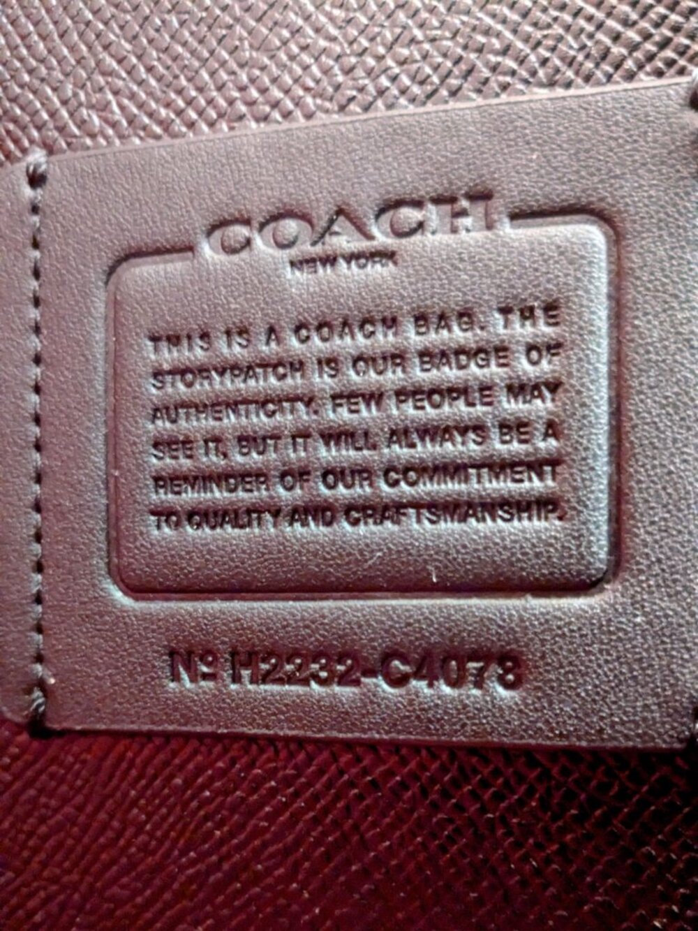 Coach Tatum Carryall Tote Work Bag Black Red Inside Pebble Double Leather C4078 - Picture 14 of 16